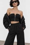 Fona 3 iplik Şardonlu Hoodie Üçlü Takım Siyah
