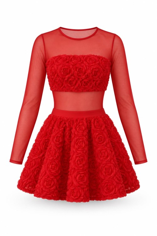 Tuly Transparan Set Kırmızı