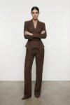 Donna korseli blazer pantolon set Kahverengi