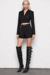 Rimi Crop Blazer Etek Takım Siyah