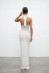 Asos Korse Detaylı Maxi Elbise Beyaz