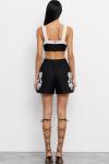 Wuni Nakisli Onu Etekli Sortlu Elbise  Siyah