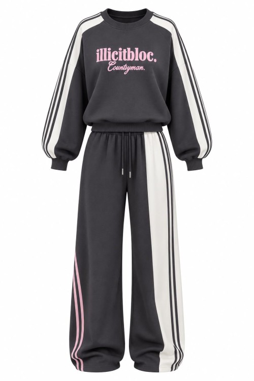 Lea 2 li Sweat Alt Takım  Gri
