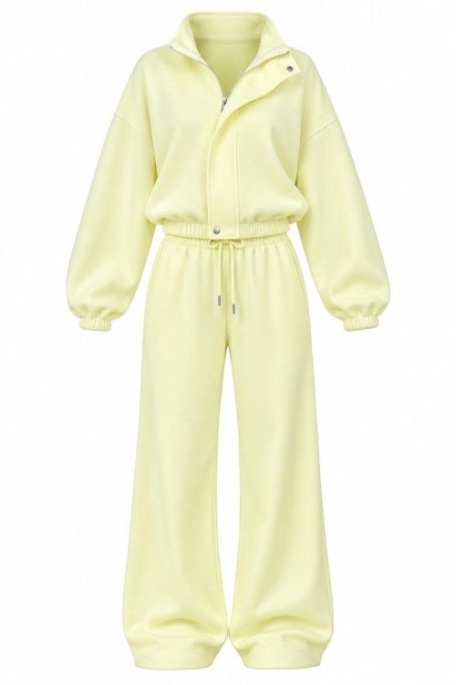 Aubrey 2 li Oversize Eşofman Takım Sarı