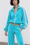 Vivienne 2 li Yumşak Kadife Oversize Takım  Turkuaz