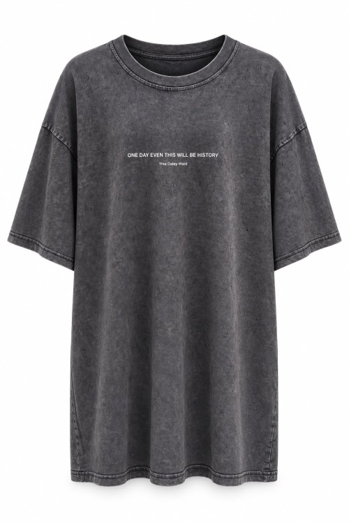 One Day Oversize Yikamali T-shirt/ Elbise Gri