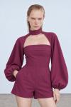 Lasaria Bolero Şort Tulum Bordo