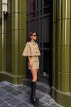 Angie Trench Binici Set Bej
