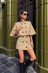 Angie Trench Binici Set Bej