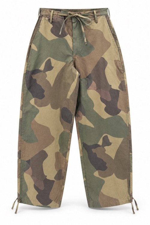 Soldier Y2K Kamuflaj Pantolon Nefti Yeşili Taş Rengi