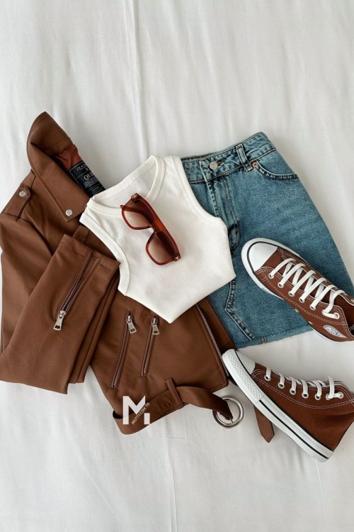 Tatia İthal Denim Mini Etek  Mavi