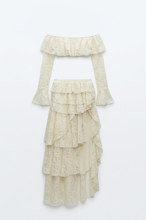 Rio Özel Tasarım Güpür Romantıc Takım Bej